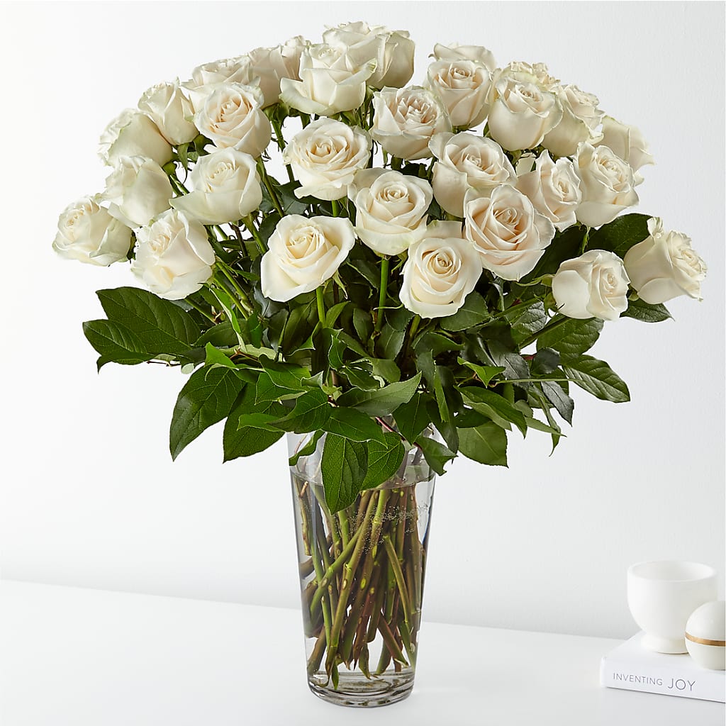Long Stem White Rose Bouquet – Nextdayflowers.net, Tontitown AR