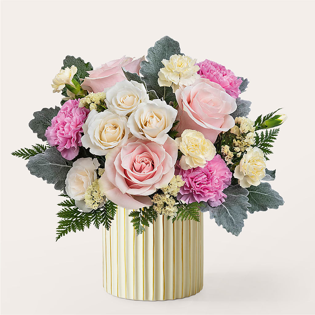 Blissful Moments Bouquet with Ivory Vase – Nextdayflowers.net, Tontitown AR