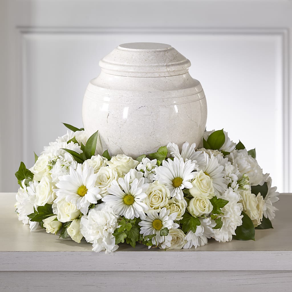 Ivory Gardens Cremation Adornment – Nextdayflowers.net, Tontitown AR