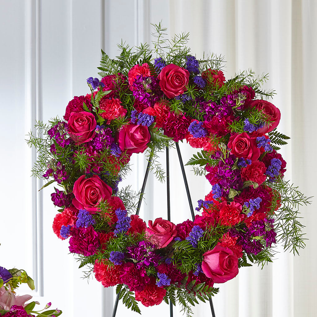 Calming Colors Wreath – Nextdayflowers.net, Tontitown AR