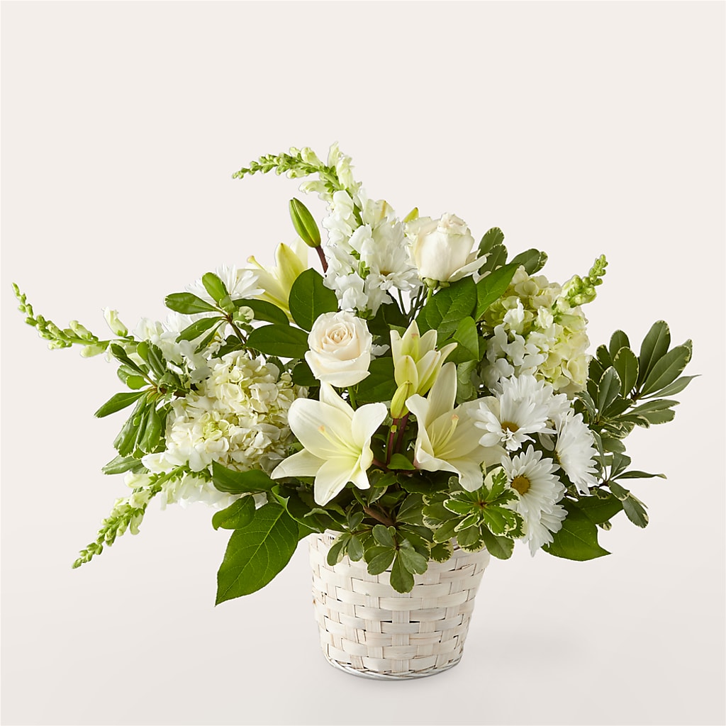 Ivory Elegance Floral Basket – Nextdayflowers.net, Tontitown AR