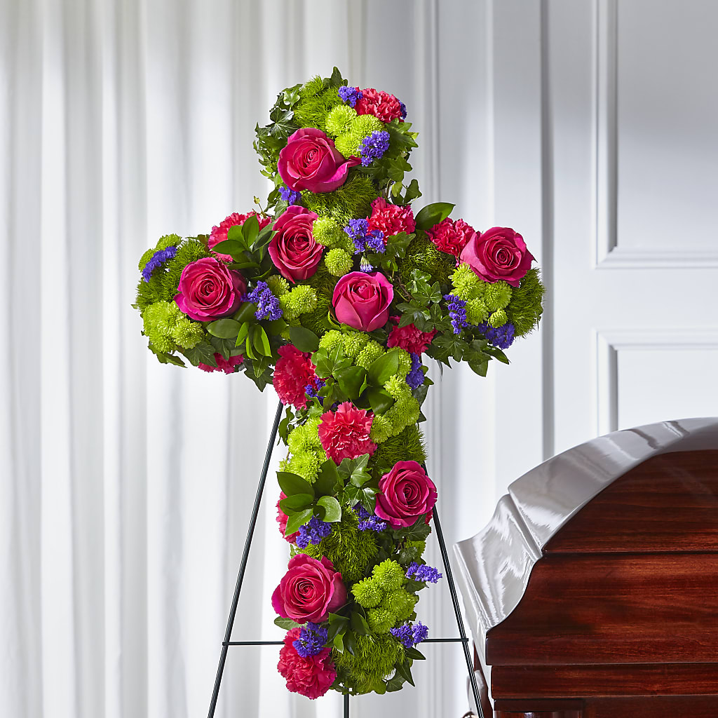 Tribute Rose Floral Cross –  Nextdayflowers.net, Tontitown AR