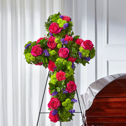 Tribute Rose Floral Cross –  Nextdayflowers.net, Tontitown AR