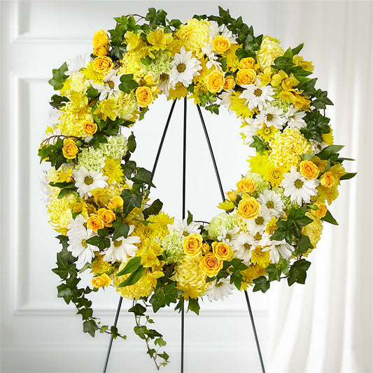 Golden Remembrance Wreath –  Nextdayflowers.net, Tontitown AR