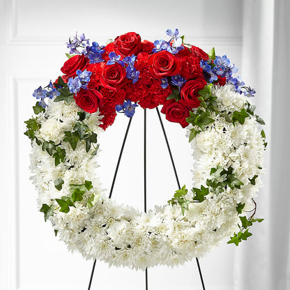 Patriotic Passion Wreath –  Nextdayflowers.net, Tontitown AR