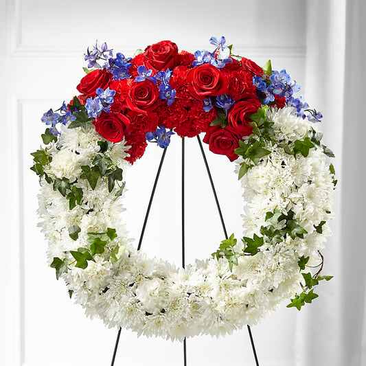 Patriotic Passion Wreath –  Nextdayflowers.net, Tontitown AR