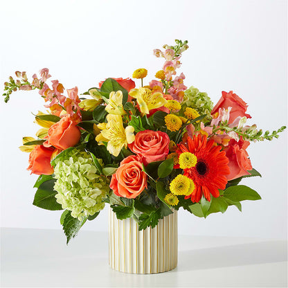 Autumn Sunshine Bouquet with Ivory Vase –  Nextdayflowers.net, Tontitown AR