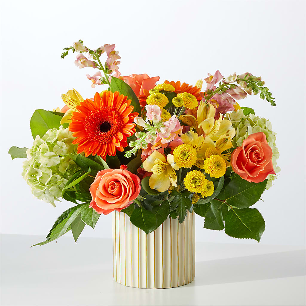 Autumn Sunshine Bouquet with Ivory Vase –  Nextdayflowers.net, Tontitown AR