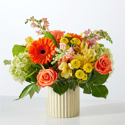Autumn Sunshine Bouquet with Ivory Vase –  Nextdayflowers.net, Tontitown AR